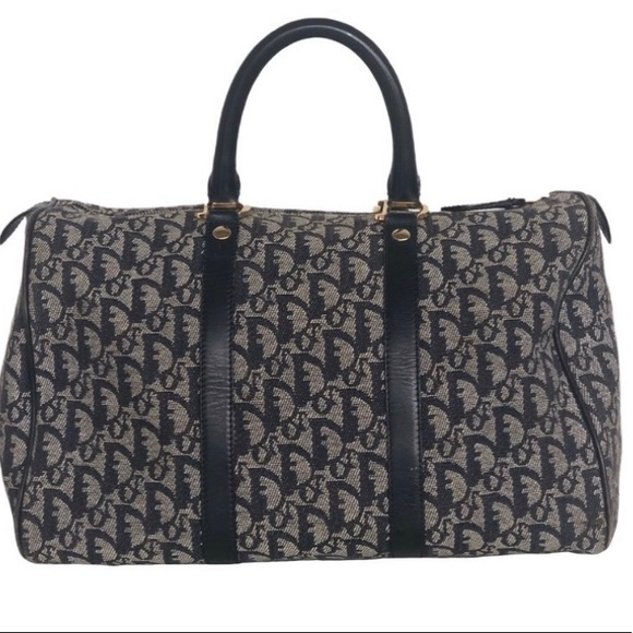 ✨SOLD✨AUTHENTIC DIOR BOSTON NAVY BAG - Picture 1 of 5